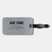 Metaalstructuur van aluminium geborsteld bagagelabel (Achterkant horizontaal)