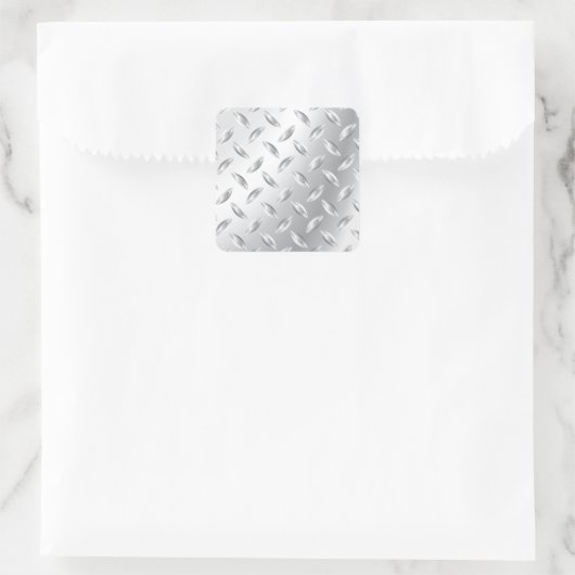 Metaalstructuur Vierkante Sticker (Tas)