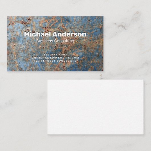 Metaalstructuur Visitekaartje (Voorkant / Achterkant)