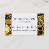 Metaaltandwielmachine Steampunk Grunge Destiny Visitekaartje (Achterkant)