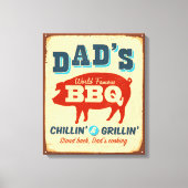 metaalteken - Papa's BBQ Canvas Afdruk (Voorkant)