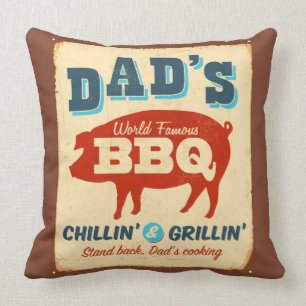 metaalteken - Papa's BBQ Kussen