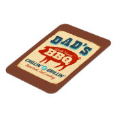  metaalteken - Papa's BBQ Magneet (Linkerzijde)
