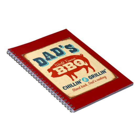  metaalteken - Papa's BBQ Notitieboek (Rechterzijde)