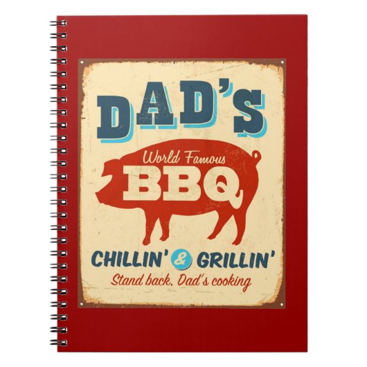  metaalteken - Papa's BBQ Notitieboek (Voorkant)
