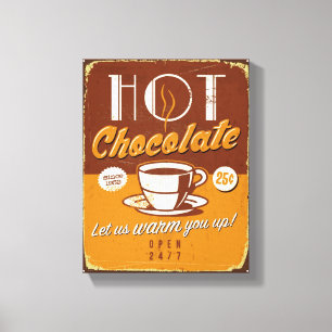  metaalteken - warmchocolade canvas afdruk