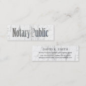 Metaaltekst van de notaris Public Loan Signing Age Mini Visitekaartje (Voorkant / Achterkant)