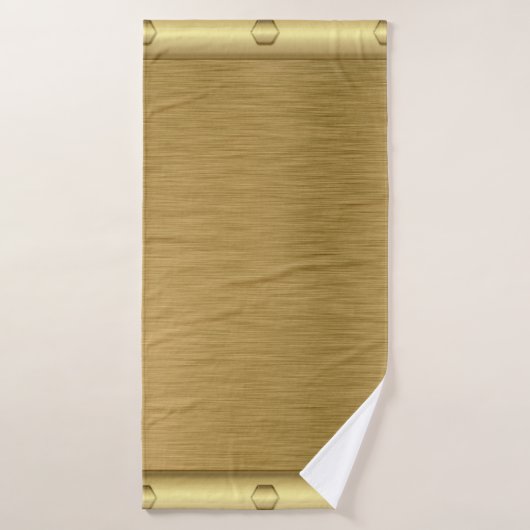 Metaaltextuur gouden oppervlak badhanddoek (Badhanddoek)