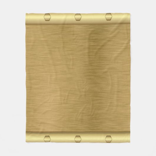 Metaaltextuur gouden oppervlak fleece deken (Voorkant)