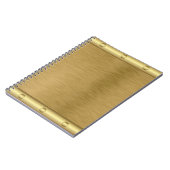 Metaaltextuur gouden oppervlak notitieboek (Linkerzijde)