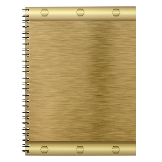 Metaaltextuur gouden oppervlak notitieboek (Voorkant)