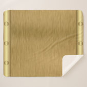 Metaaltextuur gouden oppervlak sherpa deken (Voorkant (horizontaal))