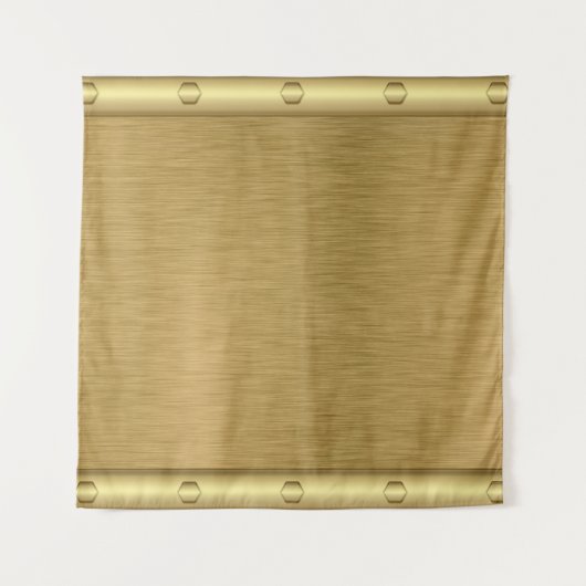 Metaaltextuur gouden oppervlak wandkleed (Voorkant)