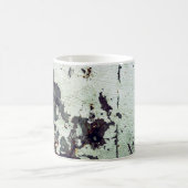 Metaaltextuur met krassen en kraakabstracte, a koffiemok (Center)