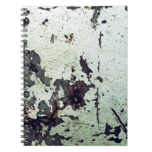 Metaaltextuur met krassen en kraakabstracte, a notitieboek