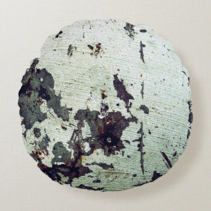 Metaaltextuur met krassen en kraakabstracte, a rond kussen