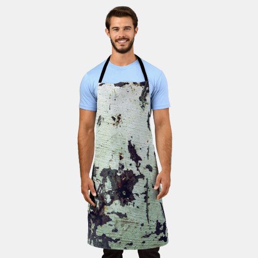 Metaaltextuur met krassen en kraakabstracte, a schort (Gedragen)