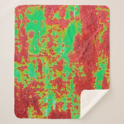 Metaaltextuur met krassen en scheuren, ab sherpa deken (Voorkant)