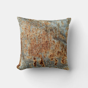 Metaaltextuur met krassen en scheuren. VINTAGE d Kussen