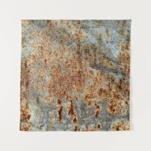 Metaaltextuur met krassen en scheuren. VINTAGE d Wandkleed