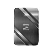 Metaaltextuur monogram badmat (Voorkant Verticaal)