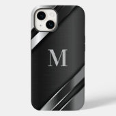Metaaltextuur monogram Case-Mate iPhone case (Achterkant)