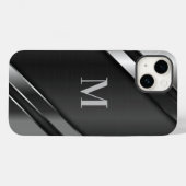 Metaaltextuur monogram Case-Mate iPhone case (Achterkant (horizontaal))