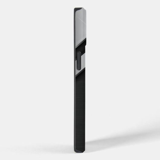 Metaaltextuur monogram Case-Mate iPhone case (Achterkant / Rechts)