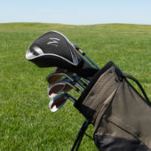 Metaaltextuur monogram golfheadcover (Insitu)