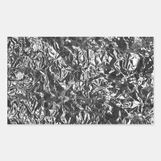 Metaaltextuur van aluminium Folie Rechthoekige Sticker (Voorkant)