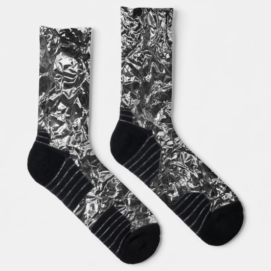 Metaaltextuur van aluminium Folie Sokken (Rechts)