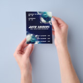 Metaaltextuur van luchtbelletjes flyer (Hand)