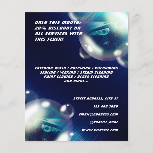 Metaaltextuur van luchtbelletjes flyer (Achterkant)