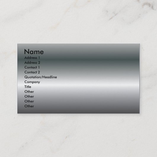 METAALTEXTUUR VISITEKAARTJE (Voorkant)