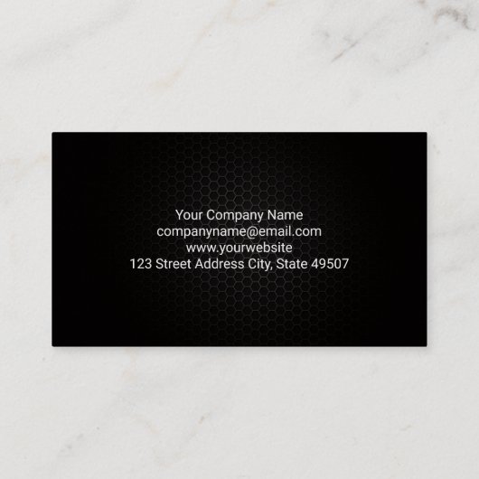 Metaalvezelpatroon | Auto Visitekaartje (Achterkant)