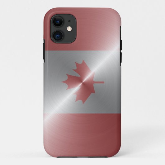 Metaalvlag van Canada Case-Mate iPhone Case (Achterkant)