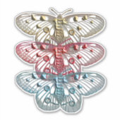 Metaalvlinder insect Bug Art Sticker (Voorkant)