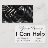 Metaalvloeistof in zwart-wit visitekaartje (Voorkant / Achterkant)