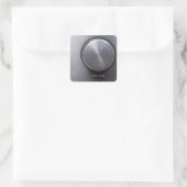 Metaalvolumeknop Vierkante Sticker (Tas)