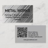 Metaalvormende lasgietwerk visitekaartje (Voorkant / Achterkant)