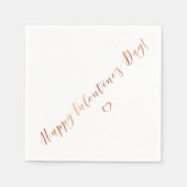 Metaalvormig Valentijnsdag met koperblik Servet (Voorkant)