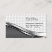Metaalvormig weerpatroon | Metaalgolfpatroon Visitekaartje (Achterkant)