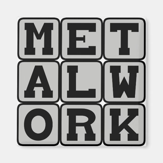 Metaalwerk, werken met metaal magneet (Voorkant)