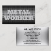 Metaalwerker Roestvrij staal Look Visitekaartje (Voorkant / Achterkant)