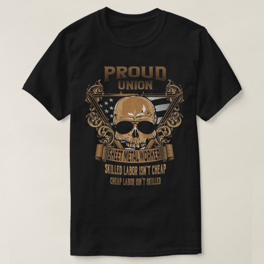Metaalwerker van het Unieblad T-shirt (Design voorkant)