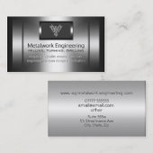 Metaalwerkingenieur — faux metal, zilverarend visitekaartje (Voorkant / Achterkant)