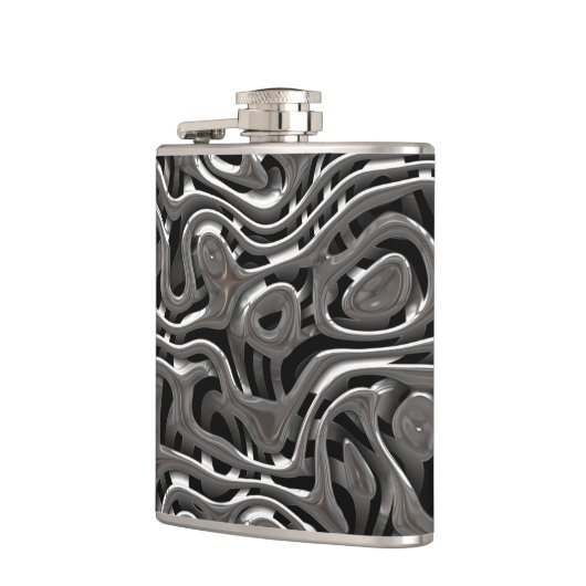 Metaalwiek 4 omwikkelde kolf heupfles (Links)