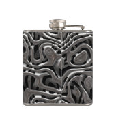 Metaalwiek 4 omwikkelde kolf heupfles (Achterkant)