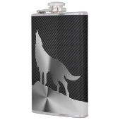 Metaalwolf met koolstofvezel heupfles (Links)