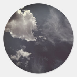 Metaalwolk Ronde Sticker